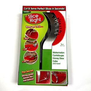 EZ Slice Right Watermelon Cantaloupe Honey Dew Cake Slicer As‎ Seen On Tv